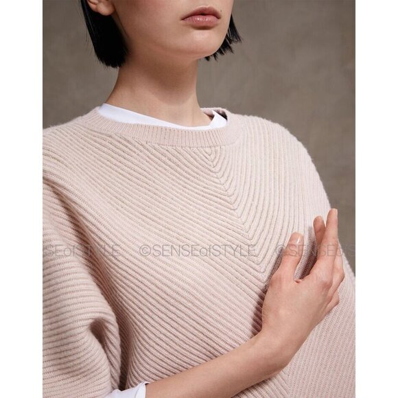 Brunello Cucinelli Women's Cashmere Sweater Monili  Trim Pink Pullover Size S - Picture 4 of 7